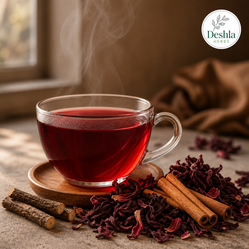 Hibiscus Cinnamon Herbal Infusion: A Warming Caffeine-Free Tea