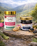 Two jars of Deshila products with natural background